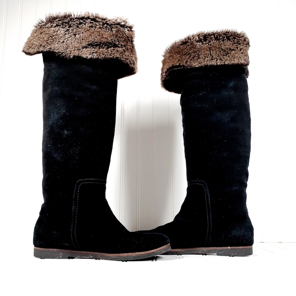 Sam Edelman Orlando Suede Knee High Faux Fur Boots H771 - Picture 9 of 13